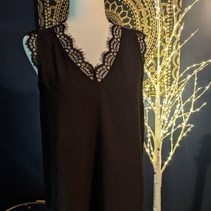 Black Francesca's top with lace details